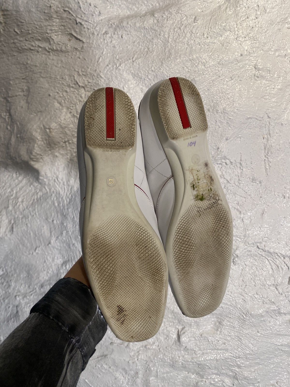 Prada Prada Red Label White leather and Grey suede shoes Size US 7 / IT 37 - 7 Thumbnail