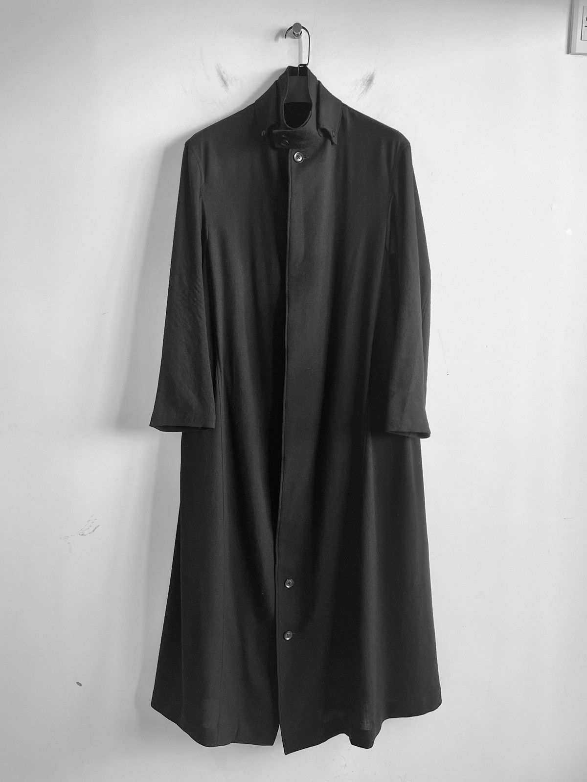 Yohji Yamamoto Yohji Yamamoto Pour Homme W/Viyella Collared Tab Coat Dress Size US S / EU 44-46 / 1 - 1 Thumbnail