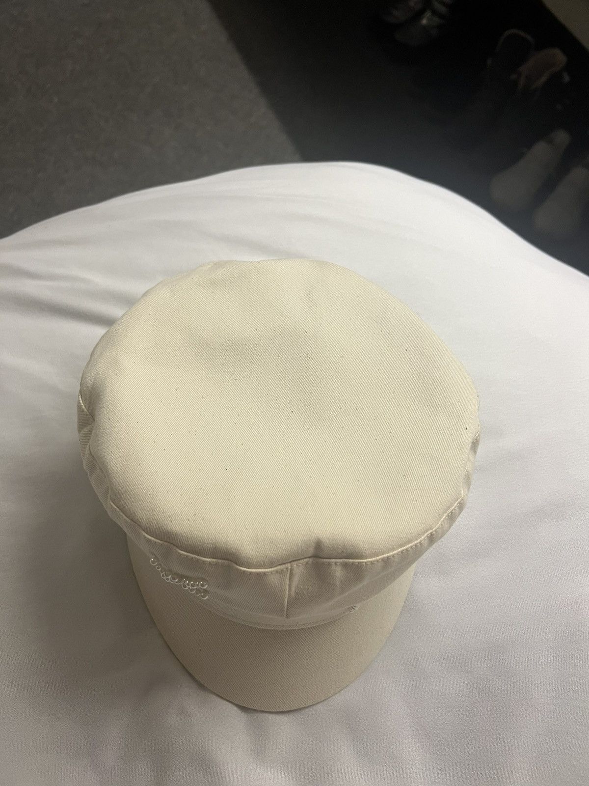 Ruslan Baginskiy Ruslan Baginskiy Pearls-embellished Baker Boy Cap Size ONE SIZE - 2 Thumbnail