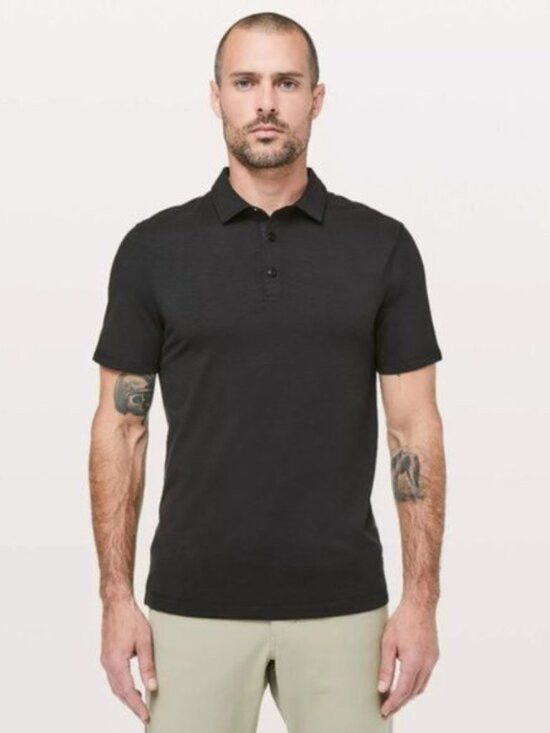 Lululemon Lululemon Black Evolution Short Sleeve Polo Shirt - Medium Size US M / EU 48-50 / 2 - 5 Thumbnail