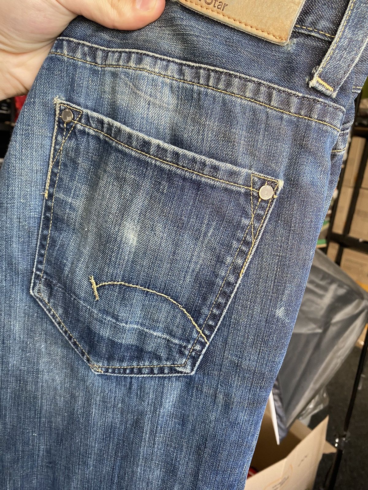 G-Star 🔥Opium Punk G Star Distressed blue mens jeans relaxed 34 siz Size US 34 / EU 50 - 10 Thumbnail