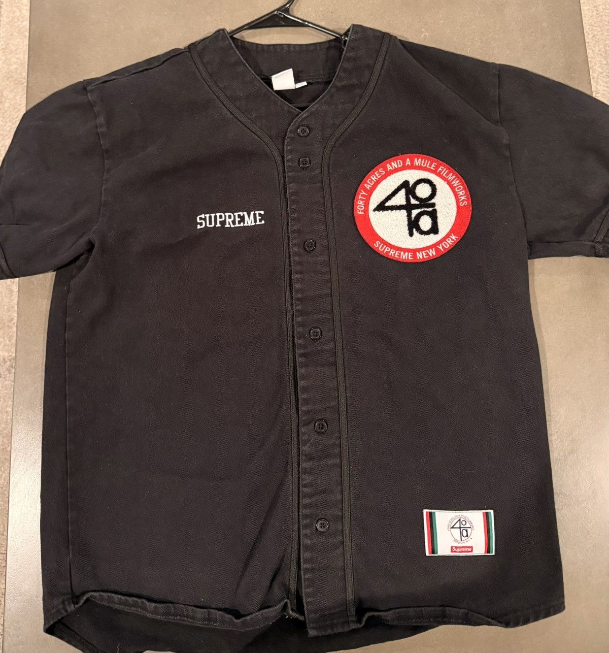 Supreme 40 Acres Twill Baseball Jersey