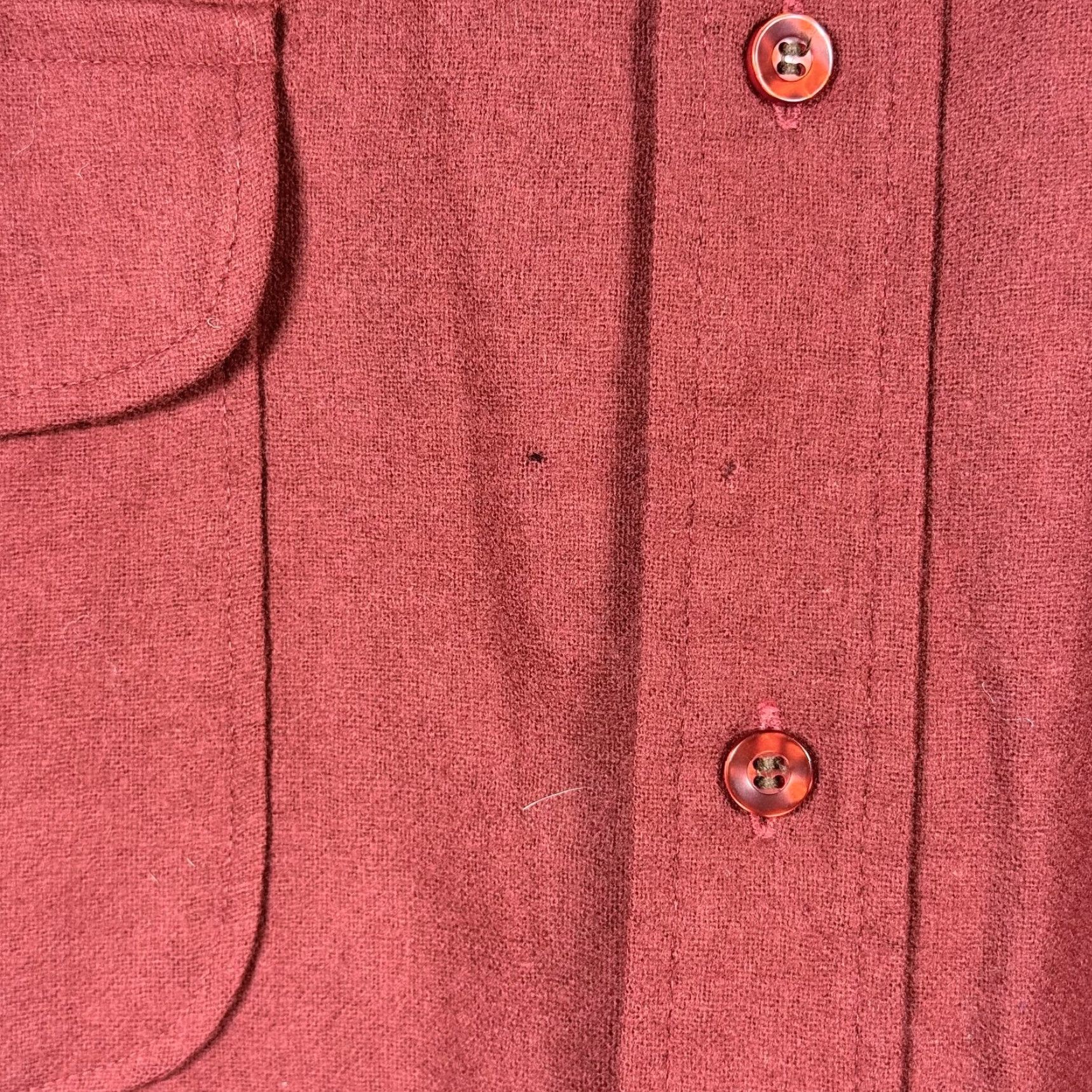 Pendleton VINTAGE Pendleton Shirt Red XL Wool Button-Up Long Sleeve Men USA Made Flaws Size US XL / EU 56 / 4 - 2 Thumbnail