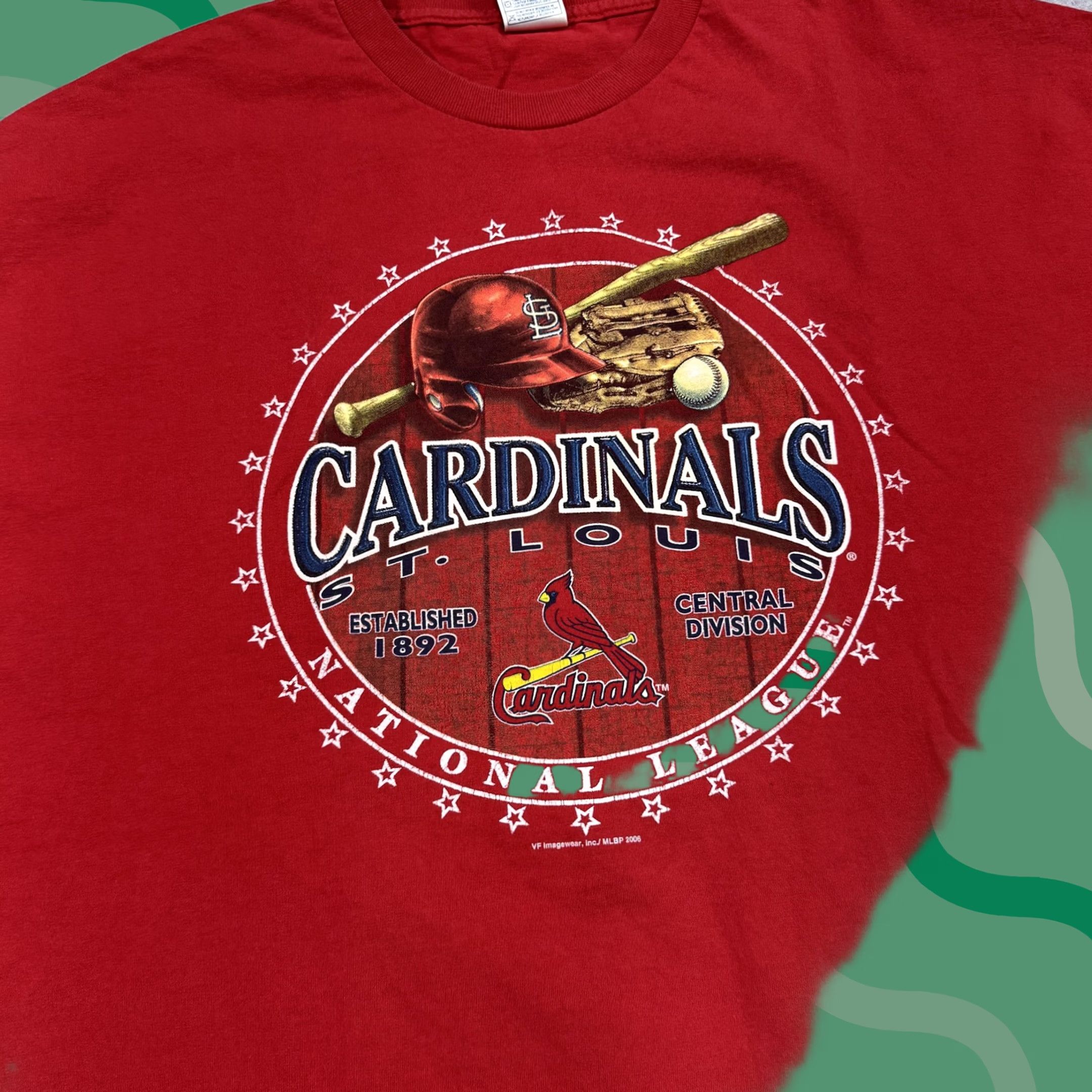MLB St. Louis Cardinals Shirt Mens 3XL Red MLB Baseball VF 2006 Tee Size US XXL / EU 58 / 5 - 1 Thumbnail