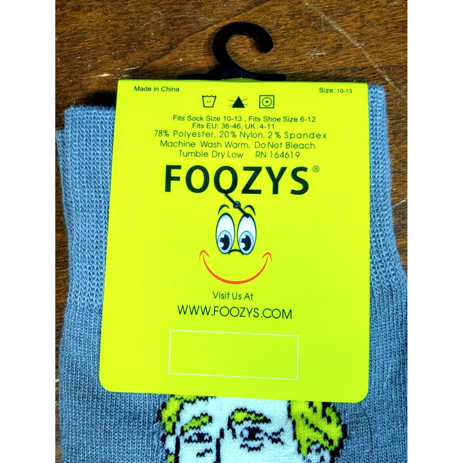 Vintage Foozys Mens Socks Dress Mid Calf 10-13 Gray USA Trump MAGA Patriotic Novelty Mens Size ONE SIZE - 5 Thumbnail