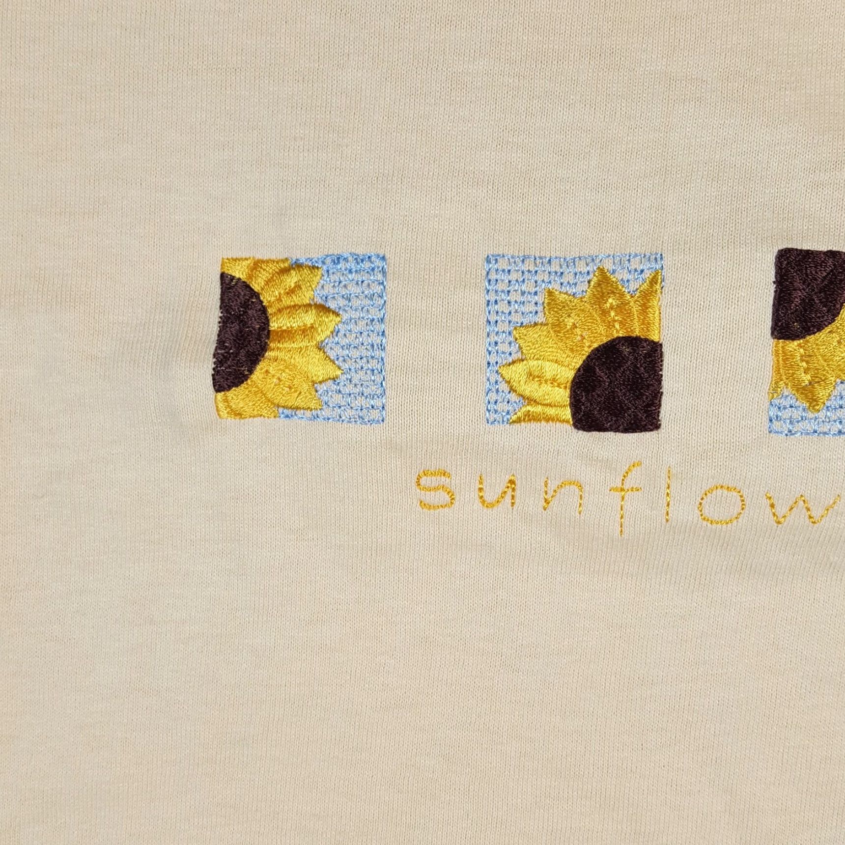 Sunflower Vintage Sunflower Women's T-Shirt L Summer 90s Y2K Embroidered Flower Retro Yellow Size L / US 10 / IT 46 - 3 Thumbnail