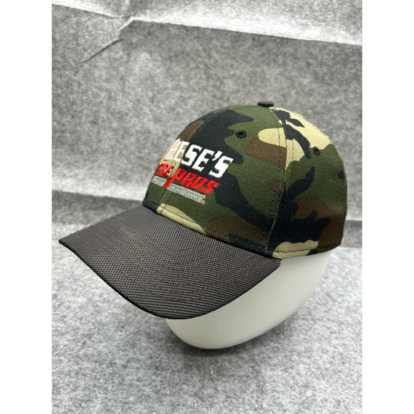 New Era New Era Hat Cap Fitted Adult M Green Camouflage Poly Blend 39Thirty Reese's Tire Pros Fashion Hat Mens Summer 90s Auto Repair Cars Outdoor Men Size ONE SIZE - 4 Thumbnail