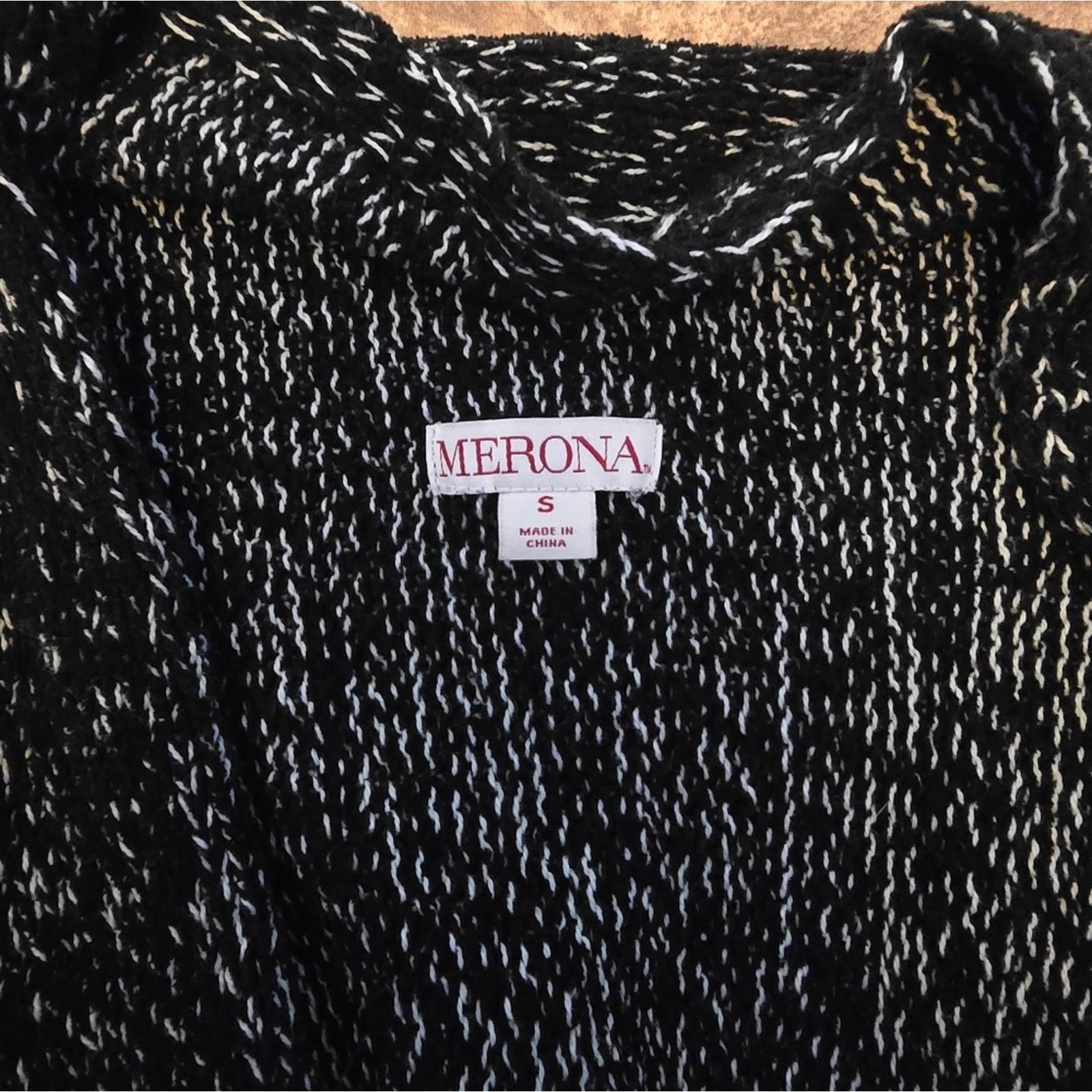 Merona Black Speckled | MERONA | Draped Duster Cardigan Size S / US 4 / IT 40 - 3 Thumbnail