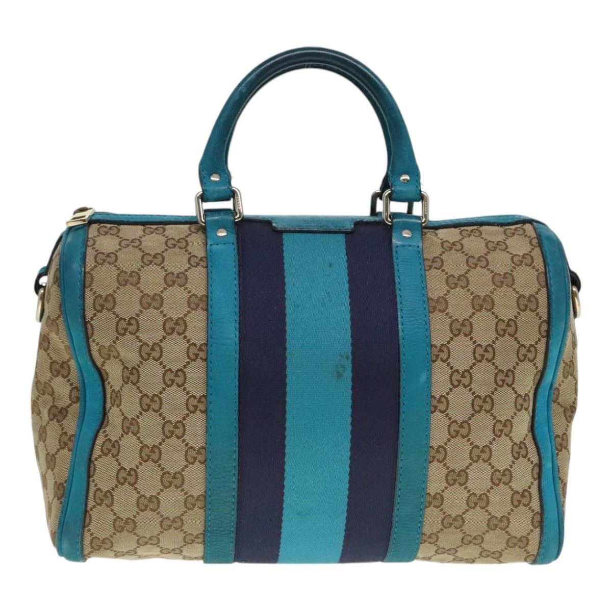 Gucci Web Beige Canvas Travel Bag (Pre-Owned) Size ONE SIZE - 1 Thumbnail