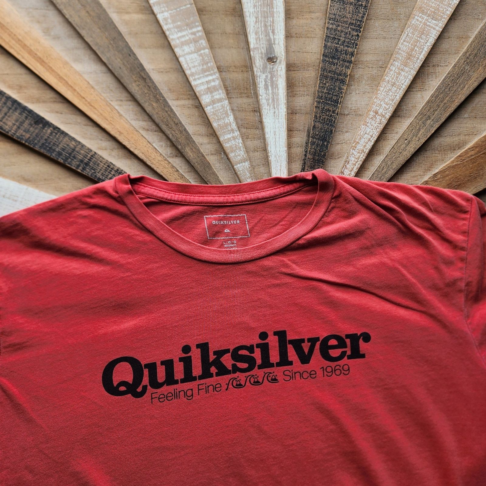 Quicksilver Red Quiksilver T-Shirt L, Casual Fit Size US L / EU 52-54 / 3 - 1 Thumbnail