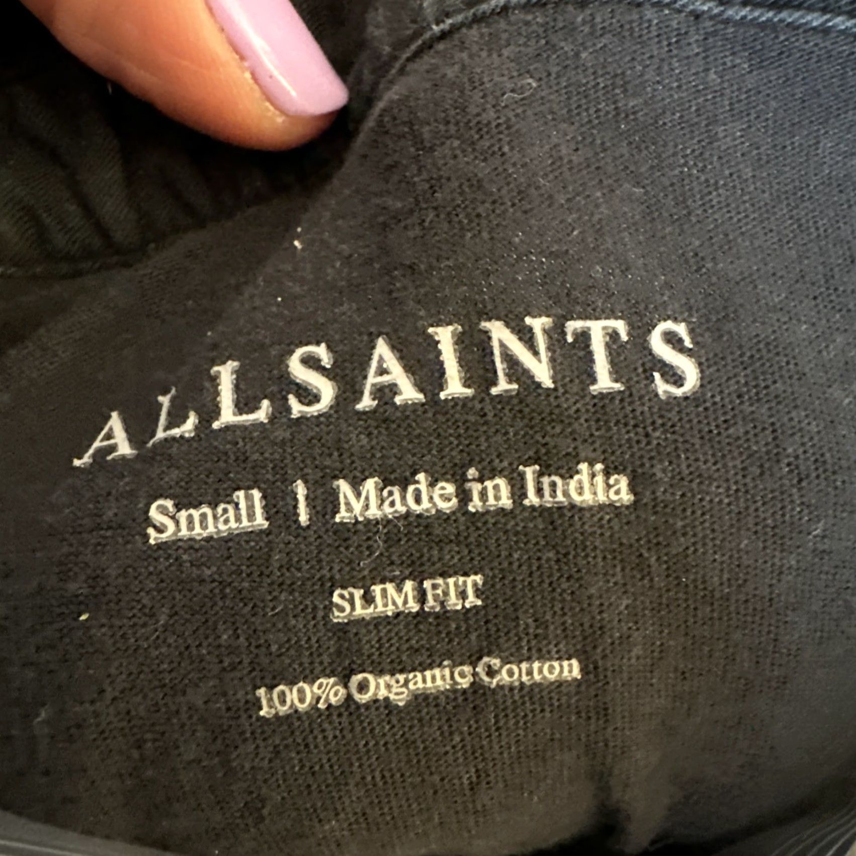 Allsaints AllSaints Ramskull Logo Band Collar Polo Shirt Black Short Sleeve Mens Small Slim Size US S / EU 44-46 / 1 - 8 Thumbnail