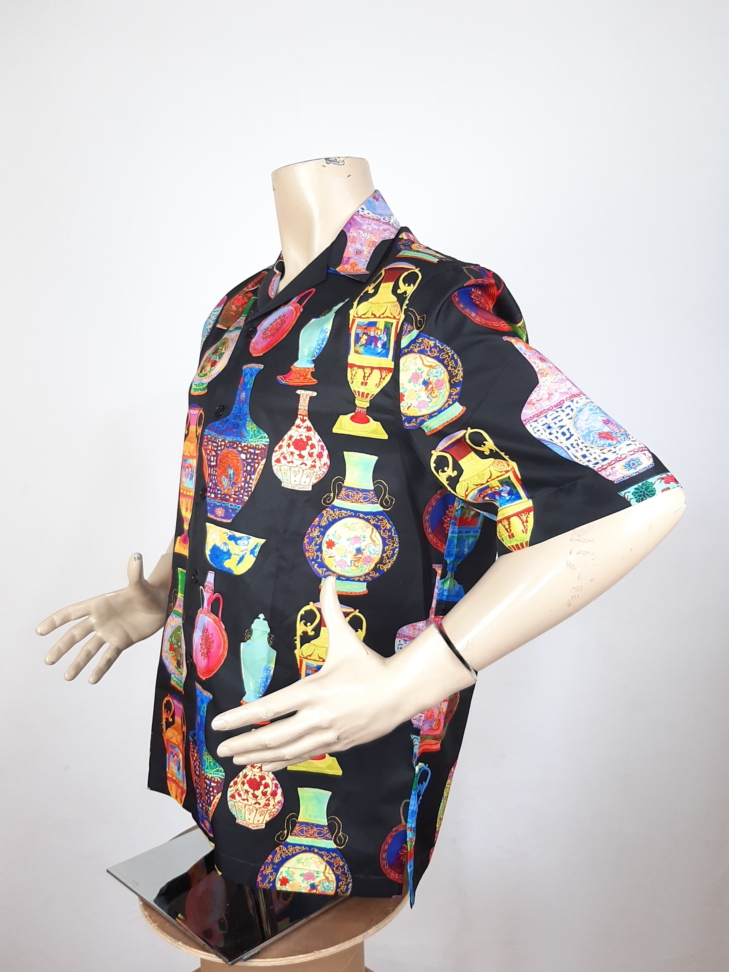 Versace Versace x Andy Dixon 7 Vessels Vacation Shirt Men's Size 39 Size US L / EU 52-54 / 3 - 4 Thumbnail