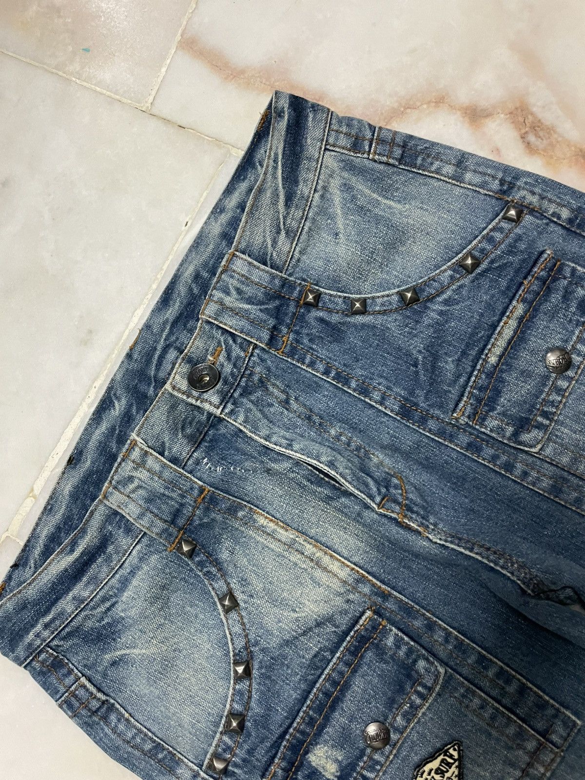 Seditionaries 💥Rare💥Rusk-K Bushpants Punk Jeans Studded Whisker Insane Size US 30 / EU 46 - 5 Thumbnail