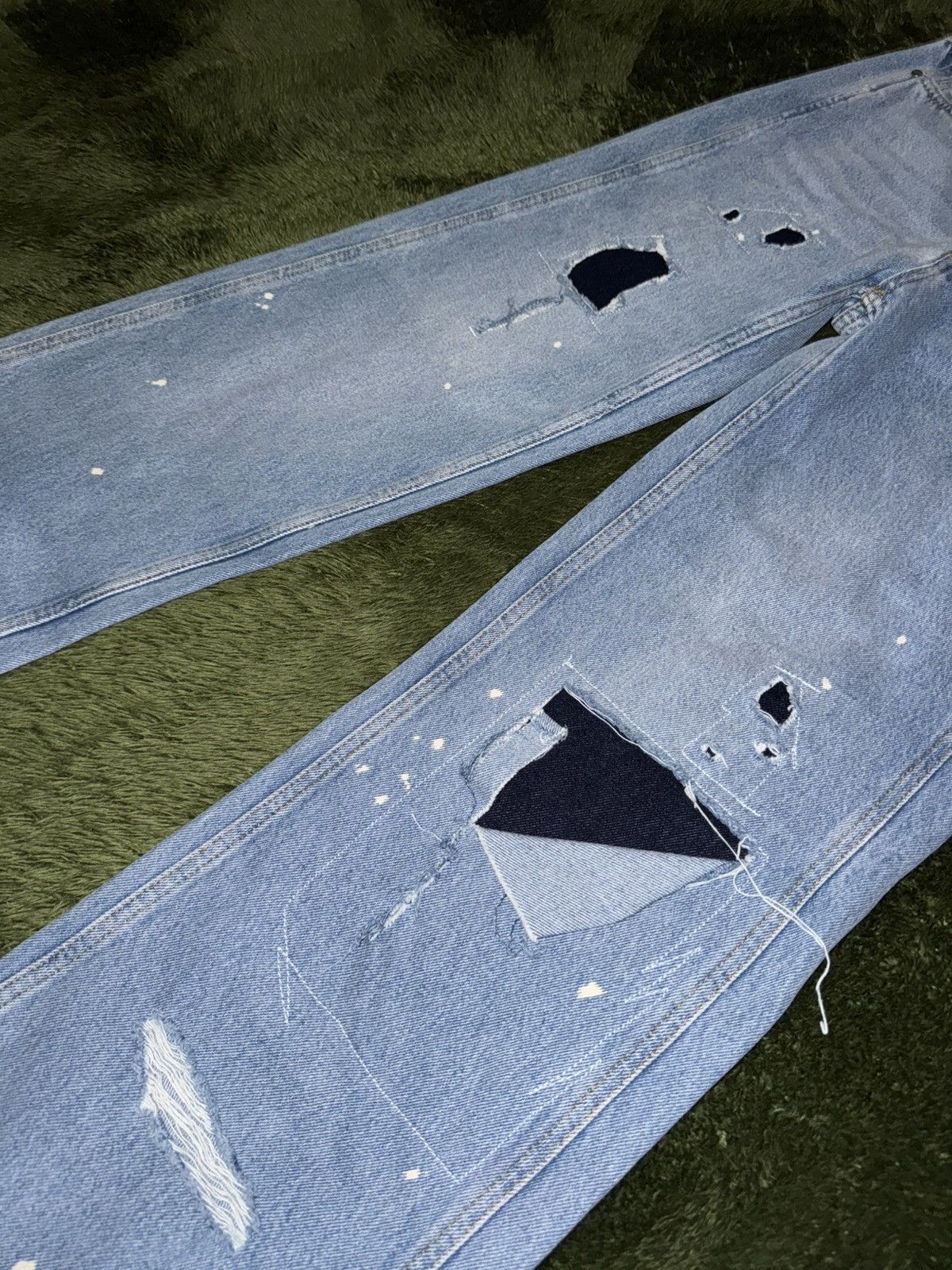 Ader Error × Zara [EU34] ZARA X ADER ERROR Patchwork Jeans Blue Indigo Size US 30 / EU 46 - 6 Thumbnail