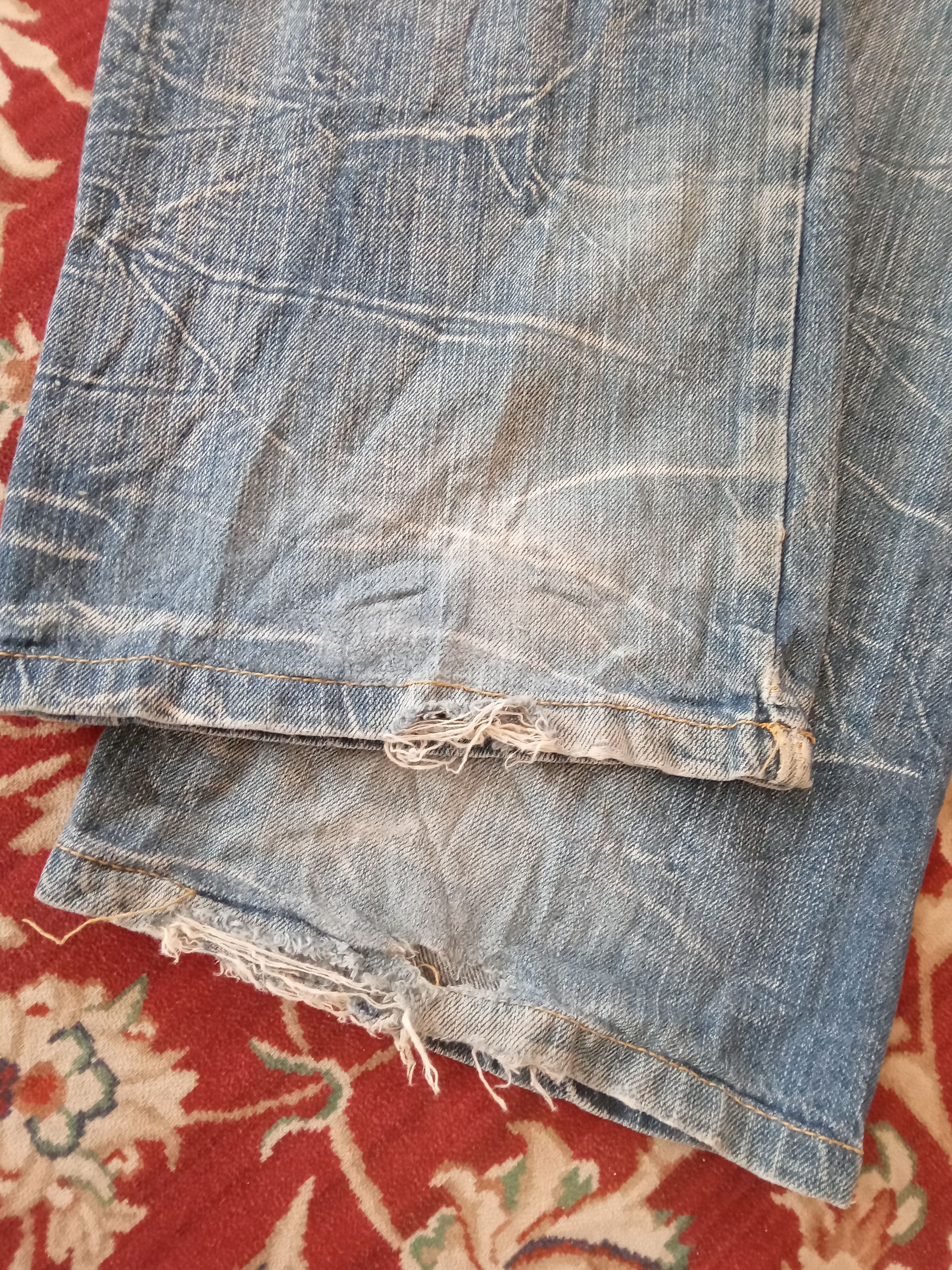Japanese Brand Back & Forth Distressed Double Waist Jeans Size US 39 - 7 Thumbnail