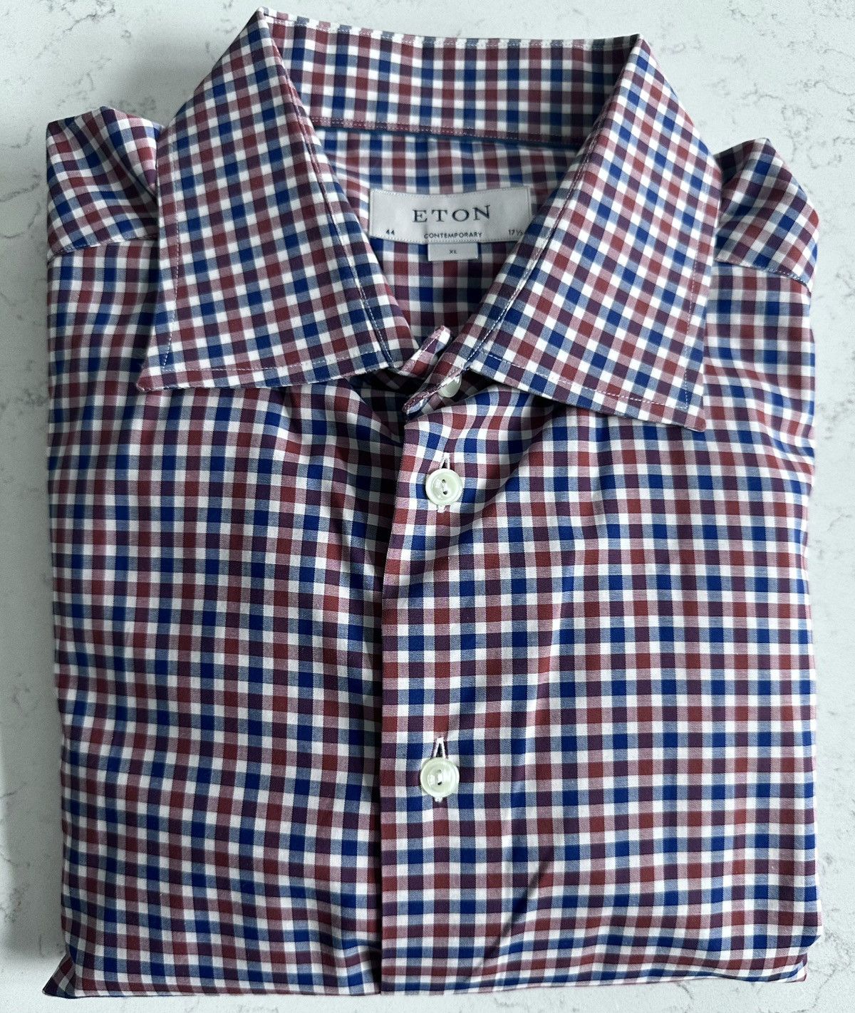 Eton Eton Contemporary Fit Dress Shirt – Gingham – 17.5 / 44) Size 44R - 1 Thumbnail