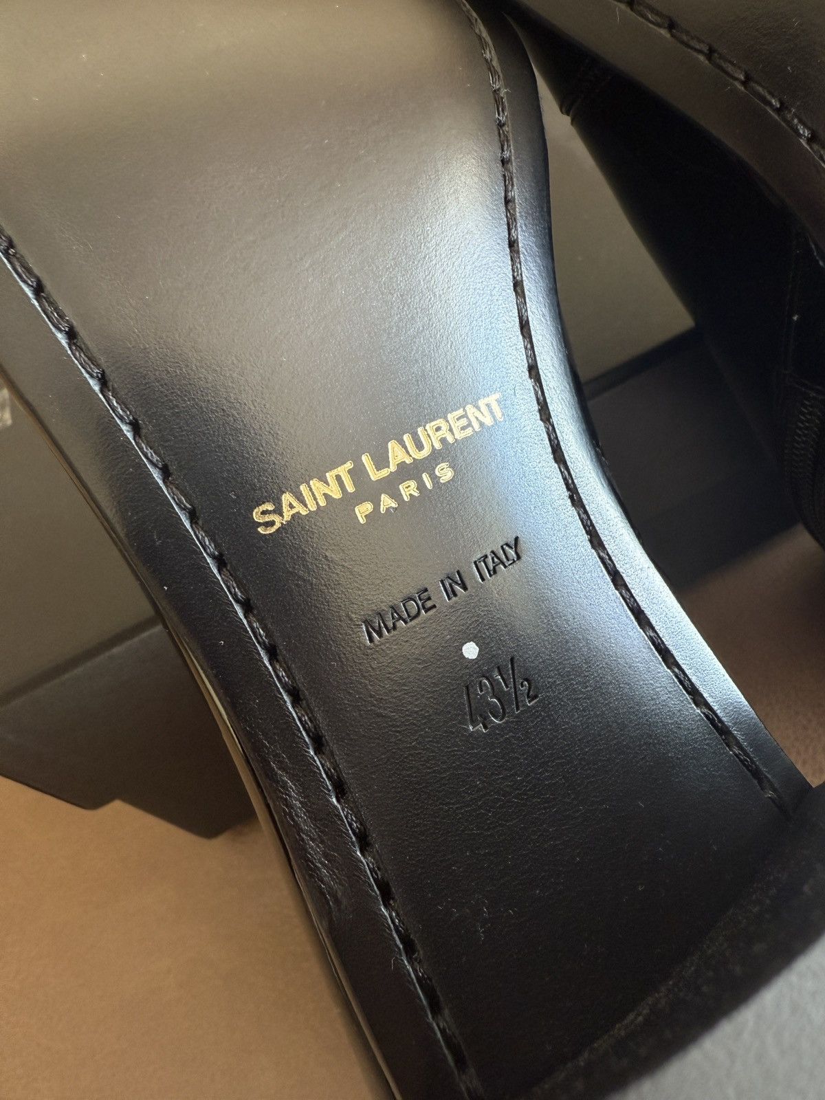 Saint Laurent Paris Saint Laurent Beau 75 Zipped Boots Patent Leather Size US 10.5 / EU 43-44 - 7 Thumbnail