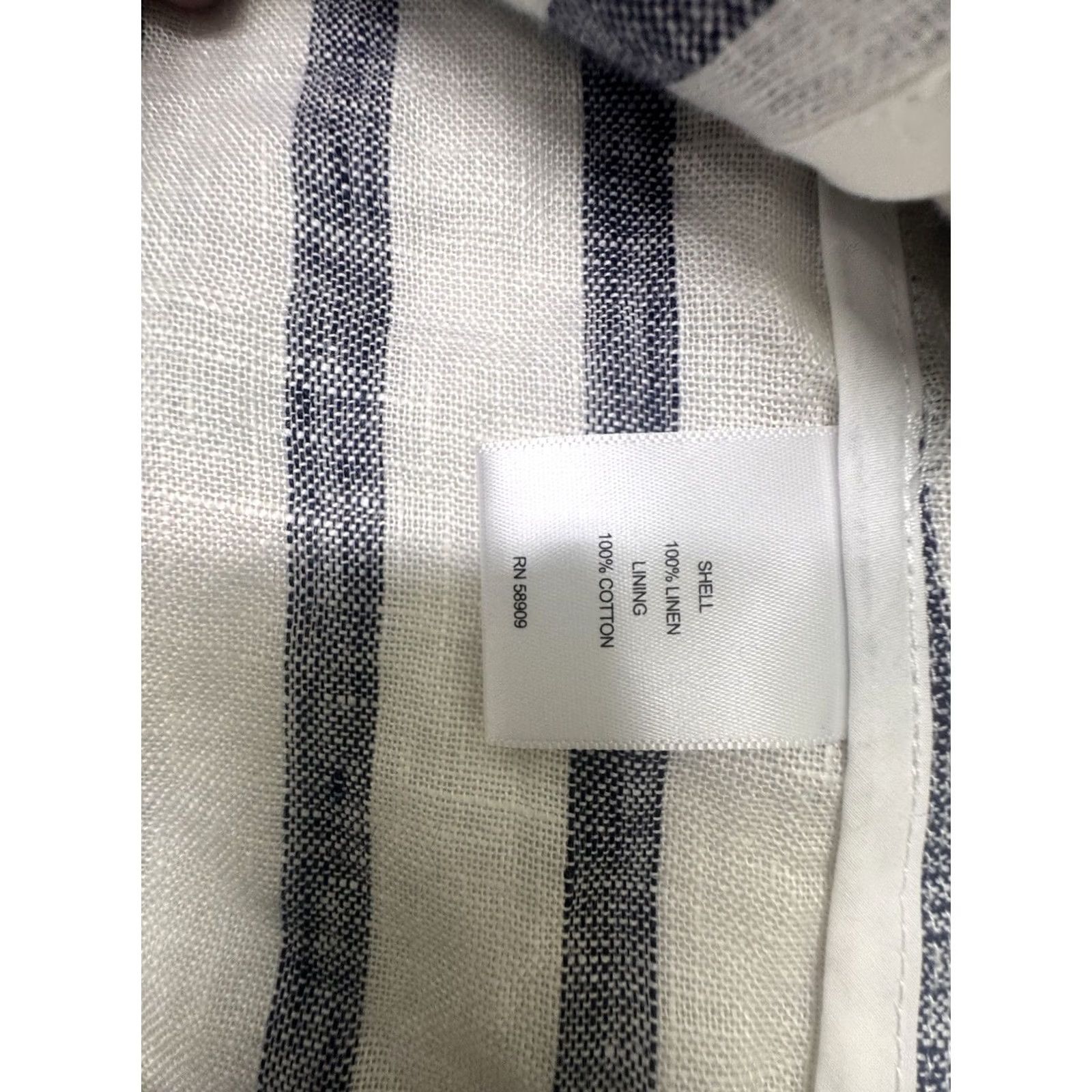 Vintage A Loves A Striped Blazer M Blue And White Boho Linen Size M / US 6-8 / IT 42-44 - 5 Thumbnail