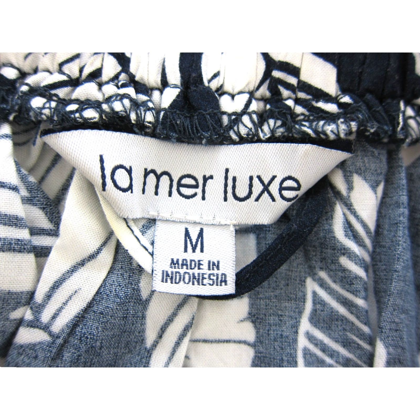 Vintage La Mer Luxe Navy Blue White 100% Rayon Pocket Wide Leg Jumper Romper Jumpsuit M Size M / US 6-8 / IT 42-44 - 3 Thumbnail