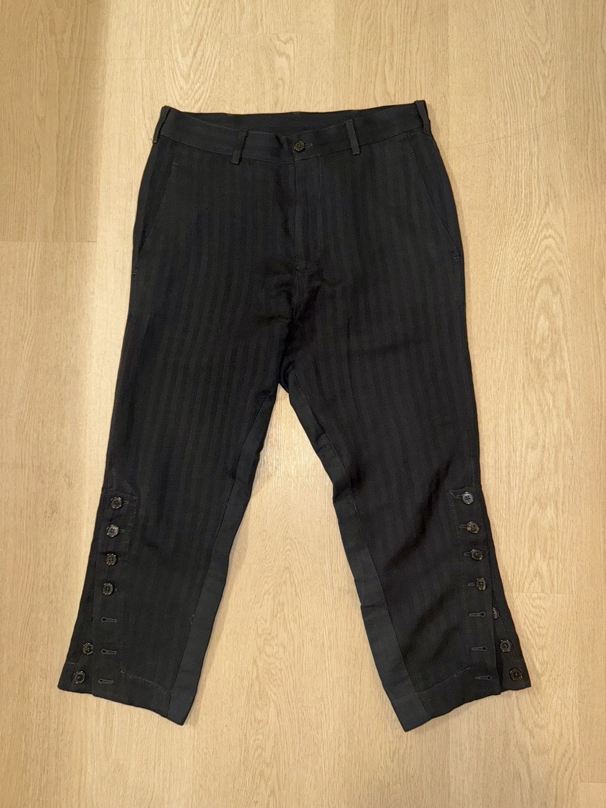 Ann Demeulemeester FW18 Button-Hem Cropped Pants Size US 32 / EU 48 - 1 Thumbnail