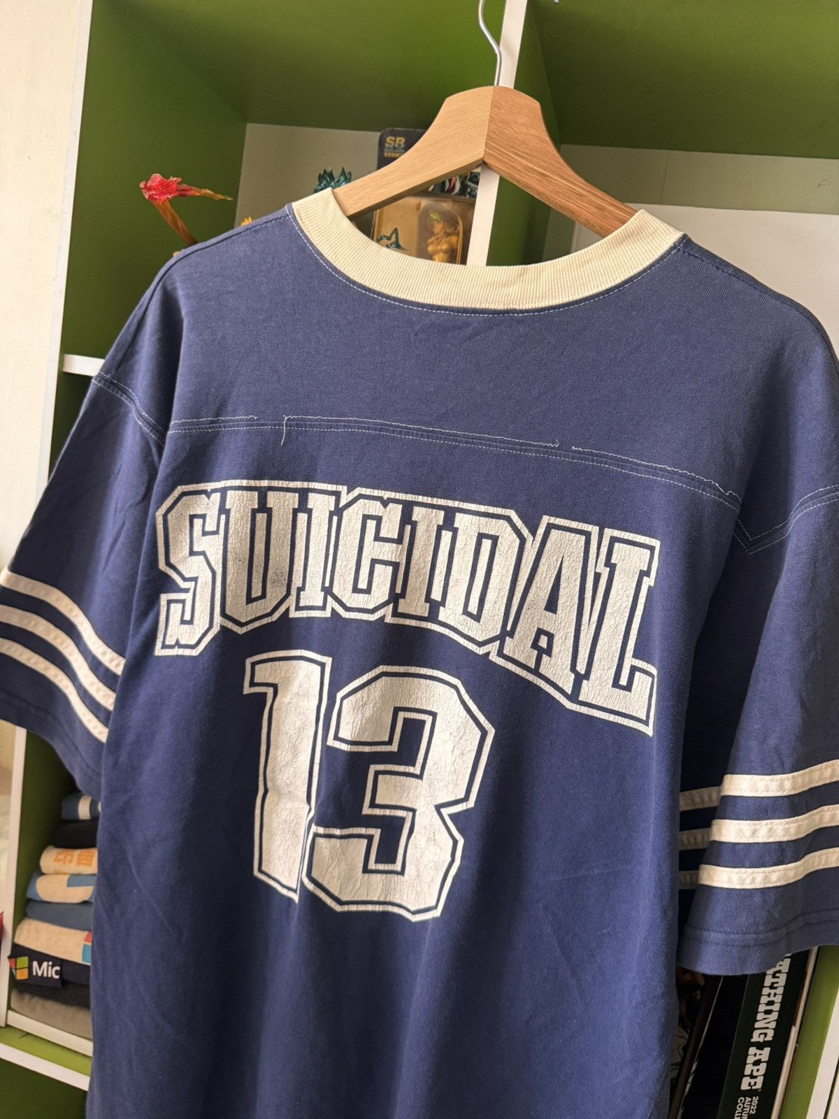 Band Tees VINTAGE 90s SUICIDAL TENDANCIES STRIPE SLEVE V NECK Size US L / EU 52-54 / 3 - 8 Thumbnail