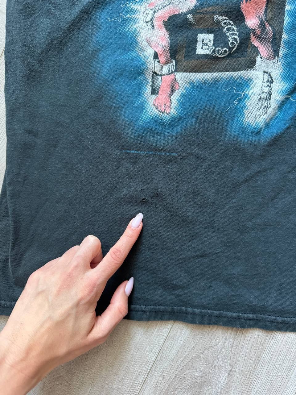 Band Tees × Metallica × Vintage Vintage 90s Ride The Lightning Metallica 1994 T-Shirt Size US M / EU 48-50 / 2 - 3 Thumbnail