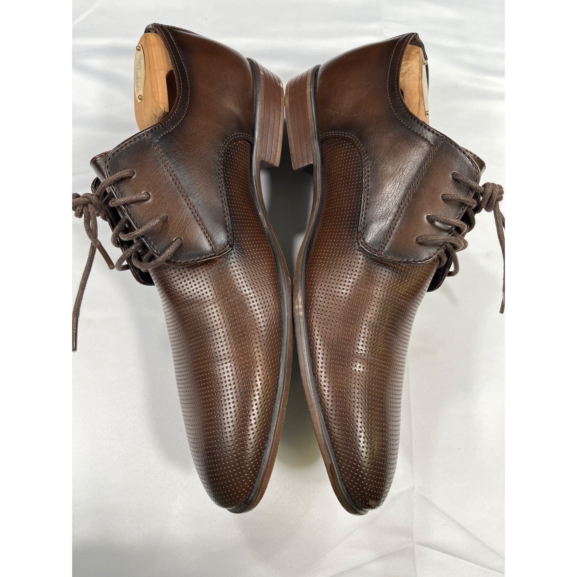 Designer Tayno Brown Leather Oxfords SKU 7503 Size 9.5 Size US 9.5 / EU 42-43 - 2 Thumbnail