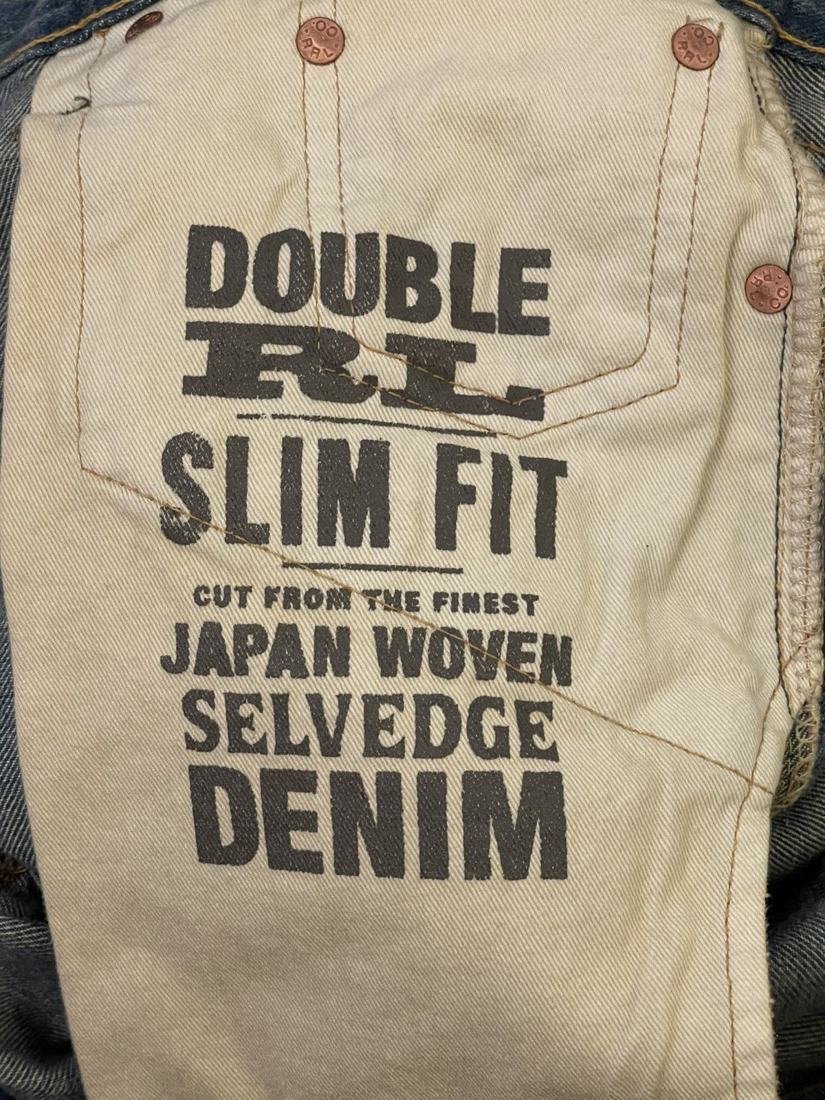 RRL Ralph Lauren DoubleRL Slim fit Selvedge Denim Size US 31 - 4 Thumbnail