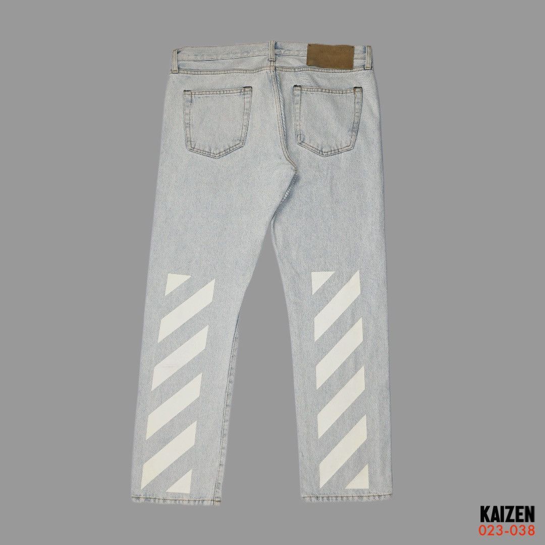 Off-White OFF-WHITE - DIAGONAL TABS SLIM JEANS Size US 32 / EU 48 - 2 Thumbnail