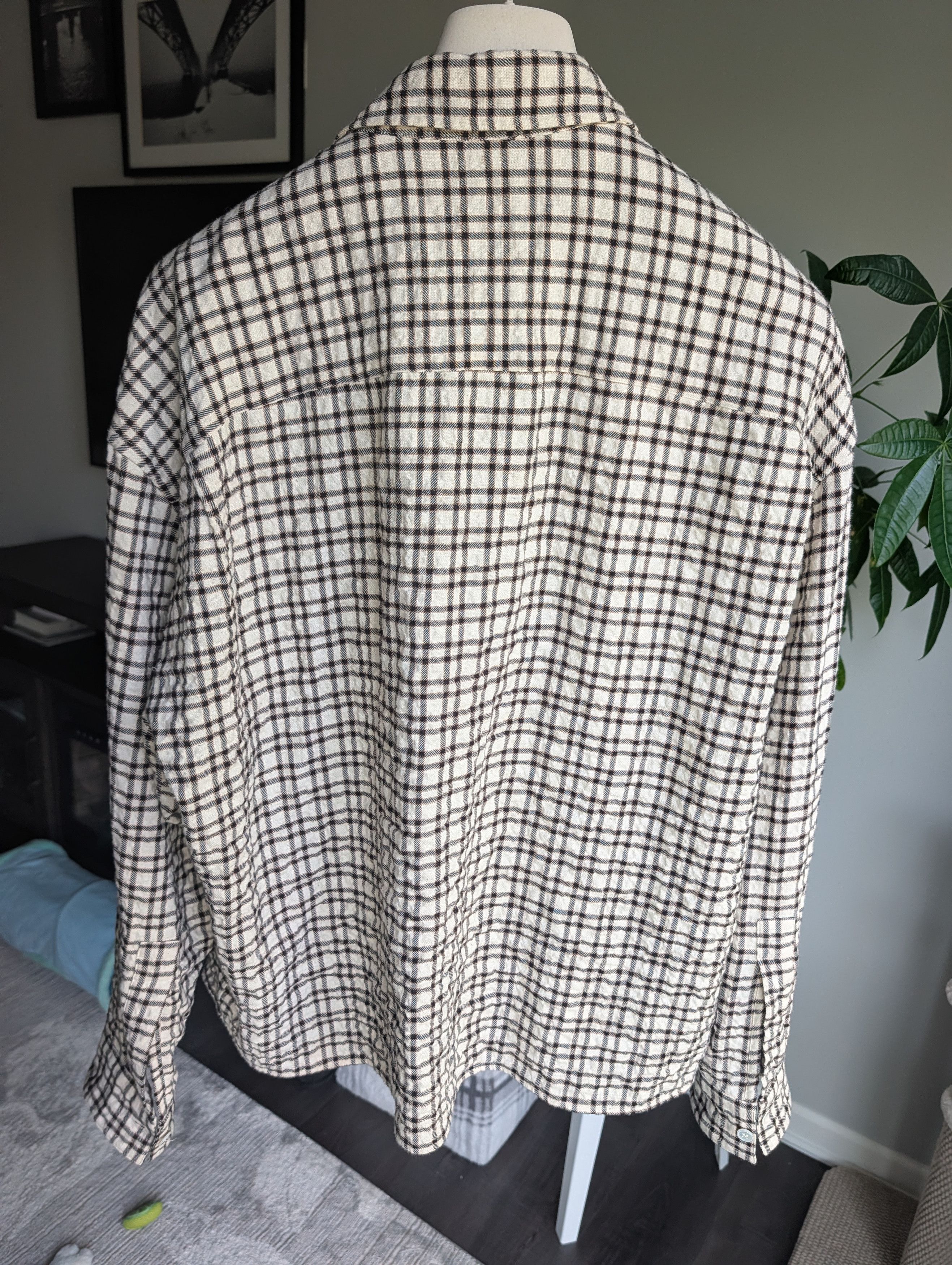 Studio Nicholson Nostra Checked Cotton Shirt, Men's — image 2 of 6