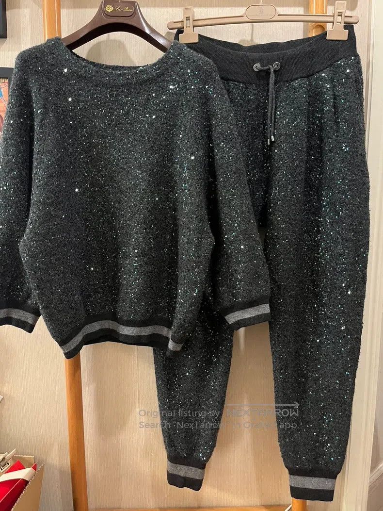 Brunello Cucinelli Brunello Cucinelli Starry Glitter Cashmere Set Size M / US 6-8 / IT 42-44 - 2 Thumbnail