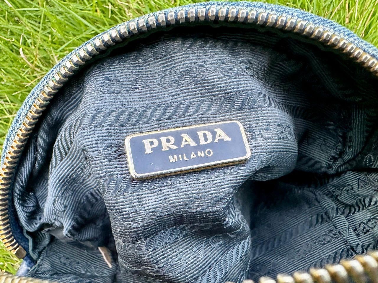 Prada Authentic Prada Denim Cosmetic Pouch Size ONE SIZE - 6 Thumbnail