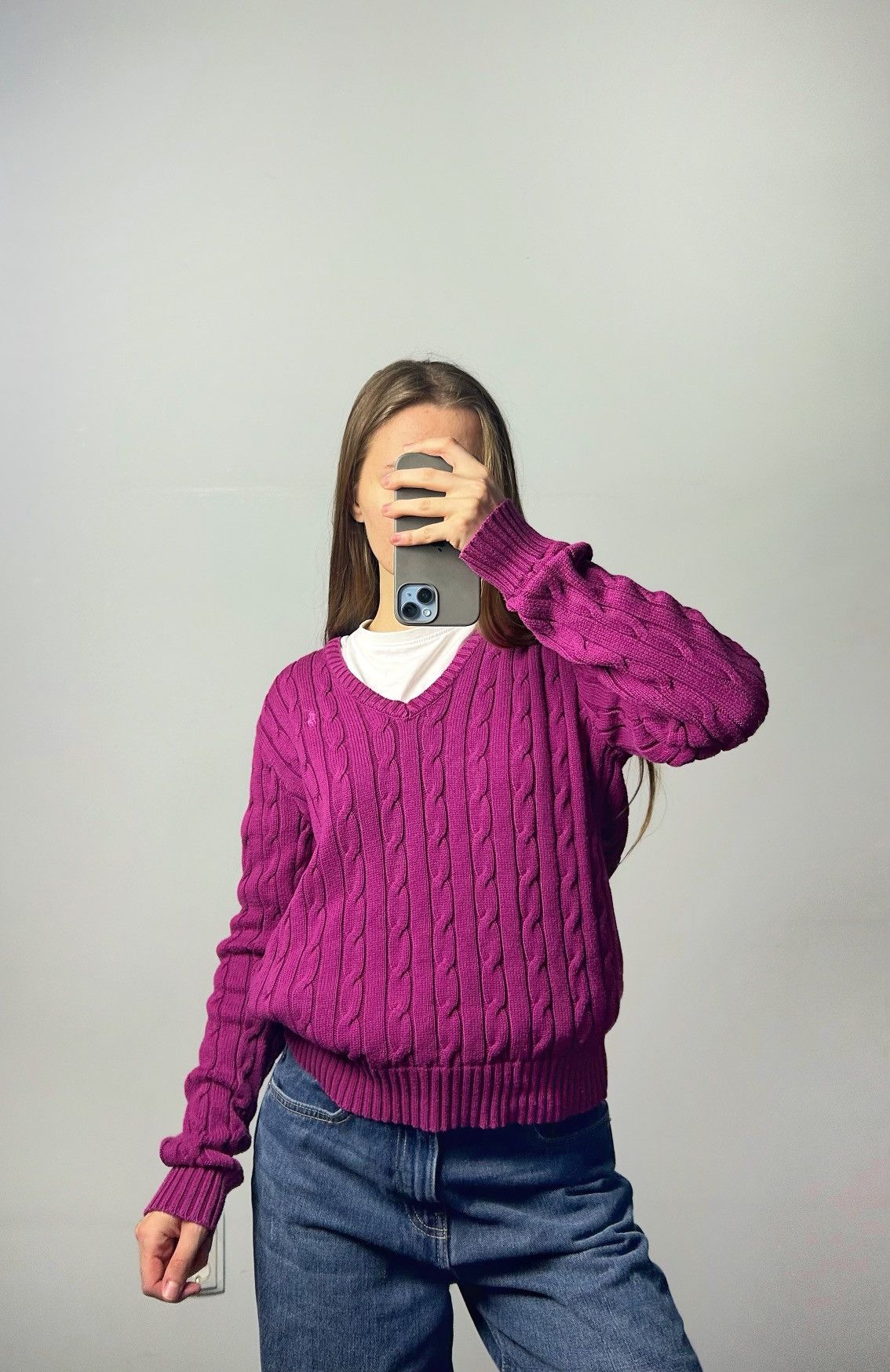 Vintage Sweater knit Polo Ralph Lauren PRL Purple vintage Medium Size M / US 6-8 / IT 42-44 - 10 Thumbnail