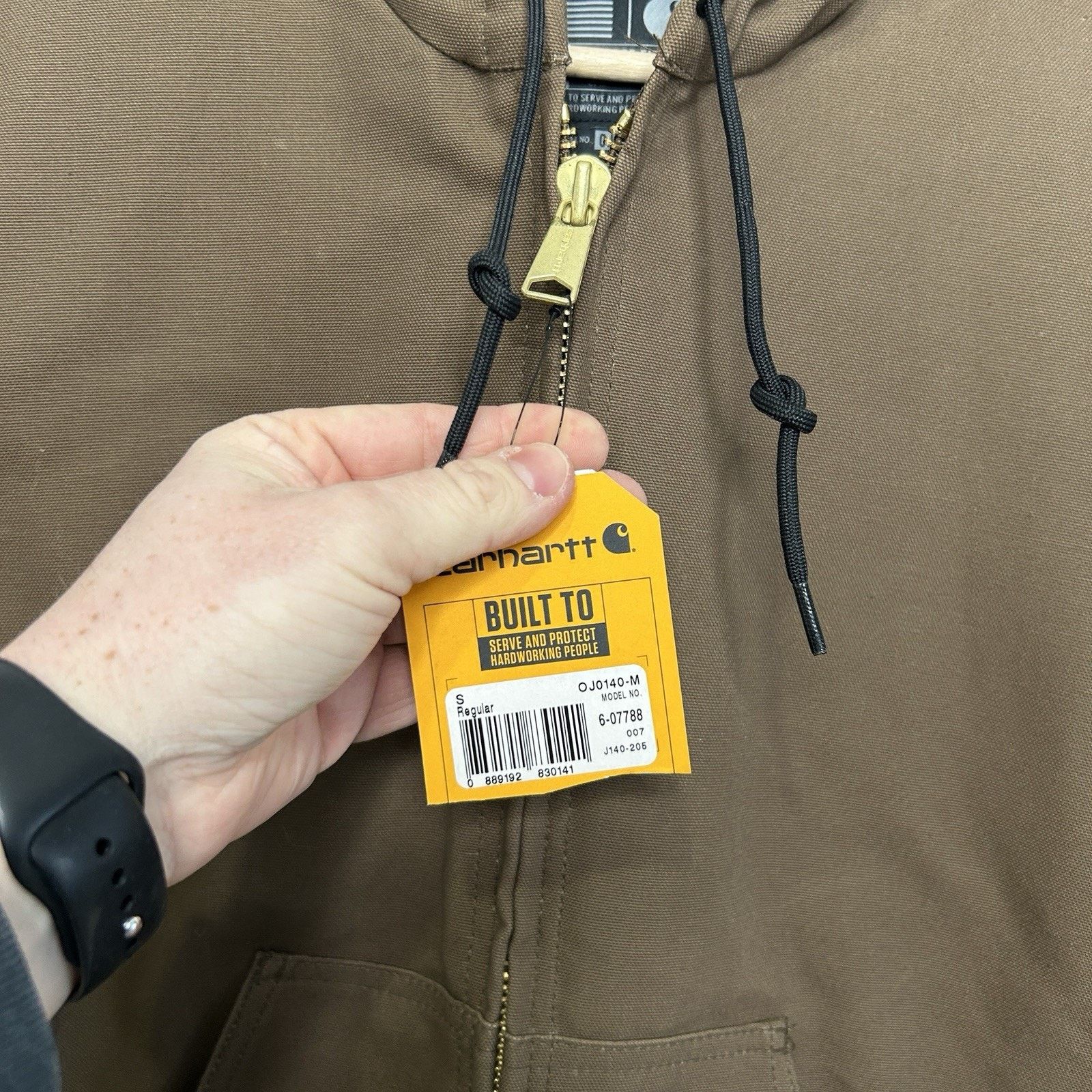Carhartt Carhartt Flannel-Lined Hooded Active Jacket “Coffee Brown” Size US S / EU 44-46 / 1 - 9 Thumbnail