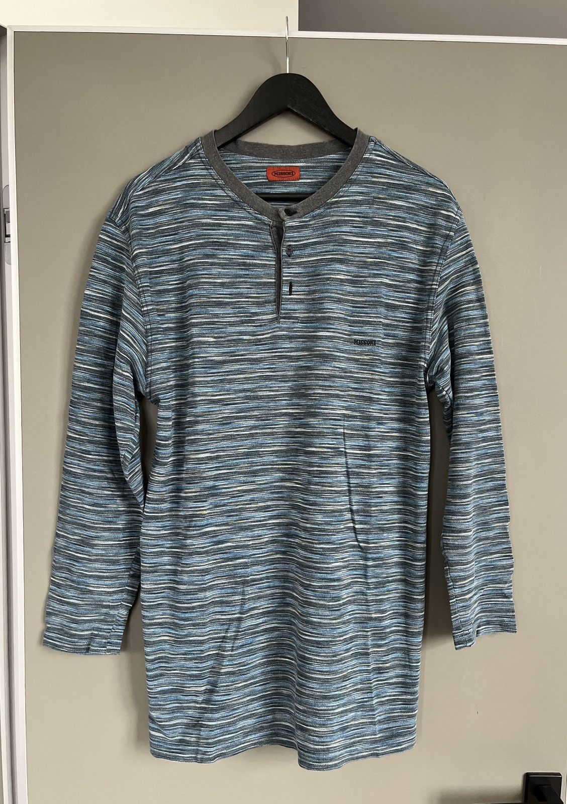 Missoni Multicolor Henley Long Sleeve T-shirt