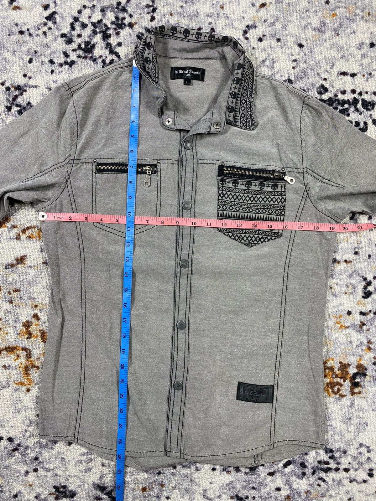 In The Attic In the attic homme skull ziper western style Shirt Size US L / EU 52-54 / 3 - 9 Thumbnail