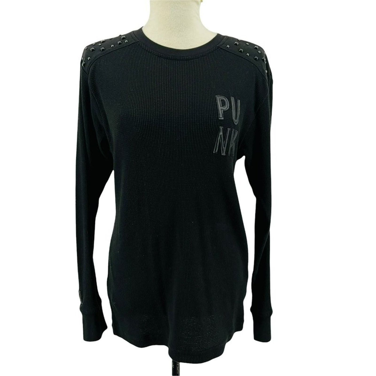 Black Label Blac Label Black Thermal Studded Shoulder Long Sleeve Size S / US 4 / IT 40 - 9 Thumbnail