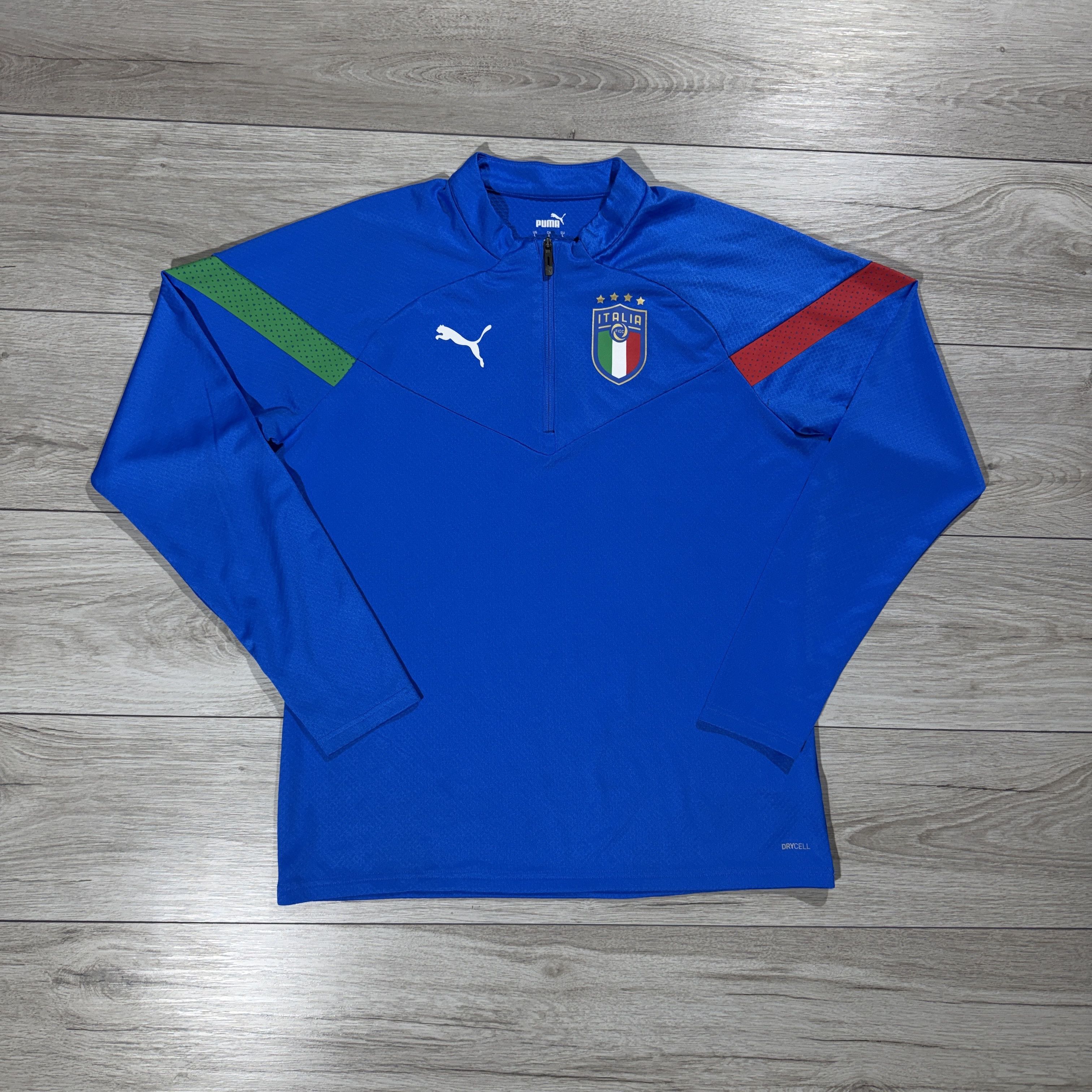 Puma Puma Italy FIGC National Team 1/4 Zip Training Drill Size L Size US L / EU 52-54 / 3 - 1 Thumbnail