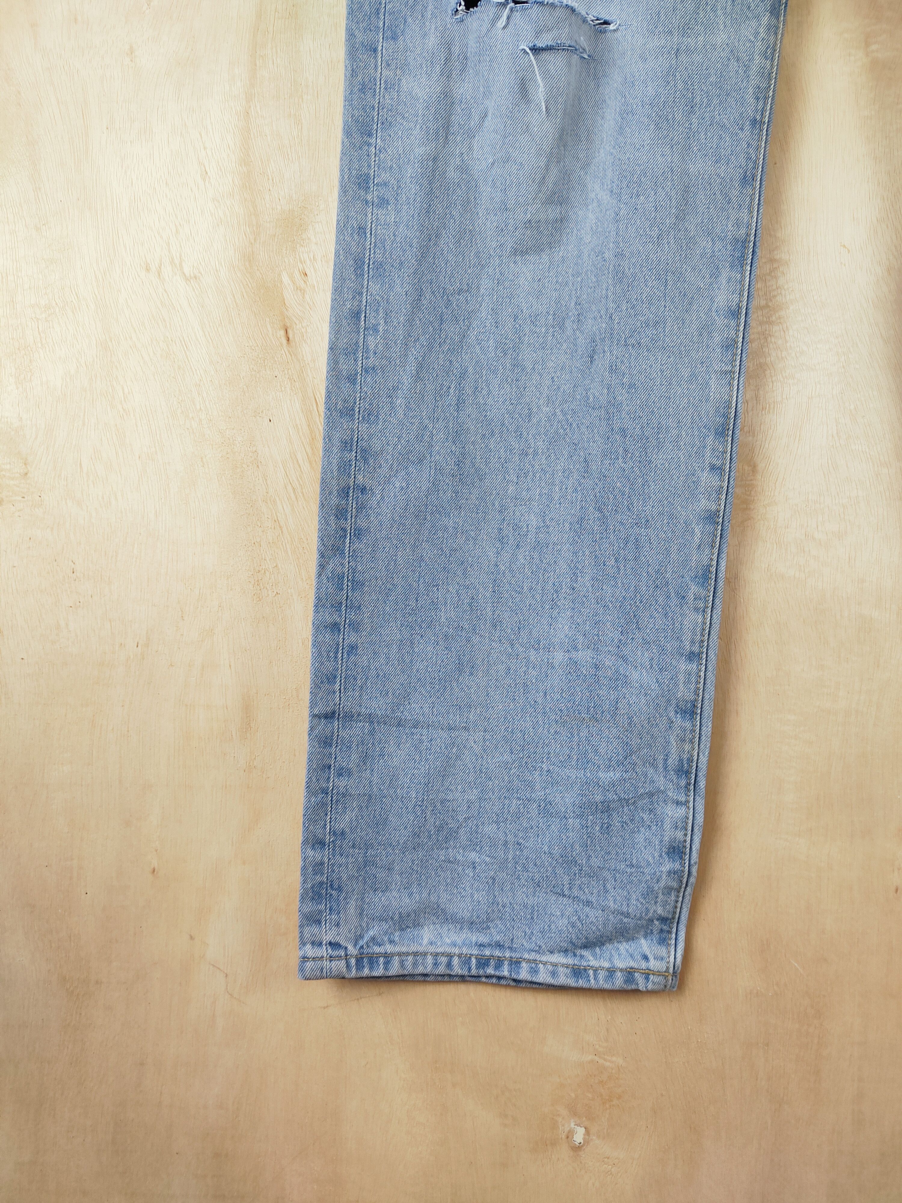 Japanese Brand Uniqlo Blue Distressed Ripped Jeans #S2657 Size US 38 / EU 54 - 4 Thumbnail