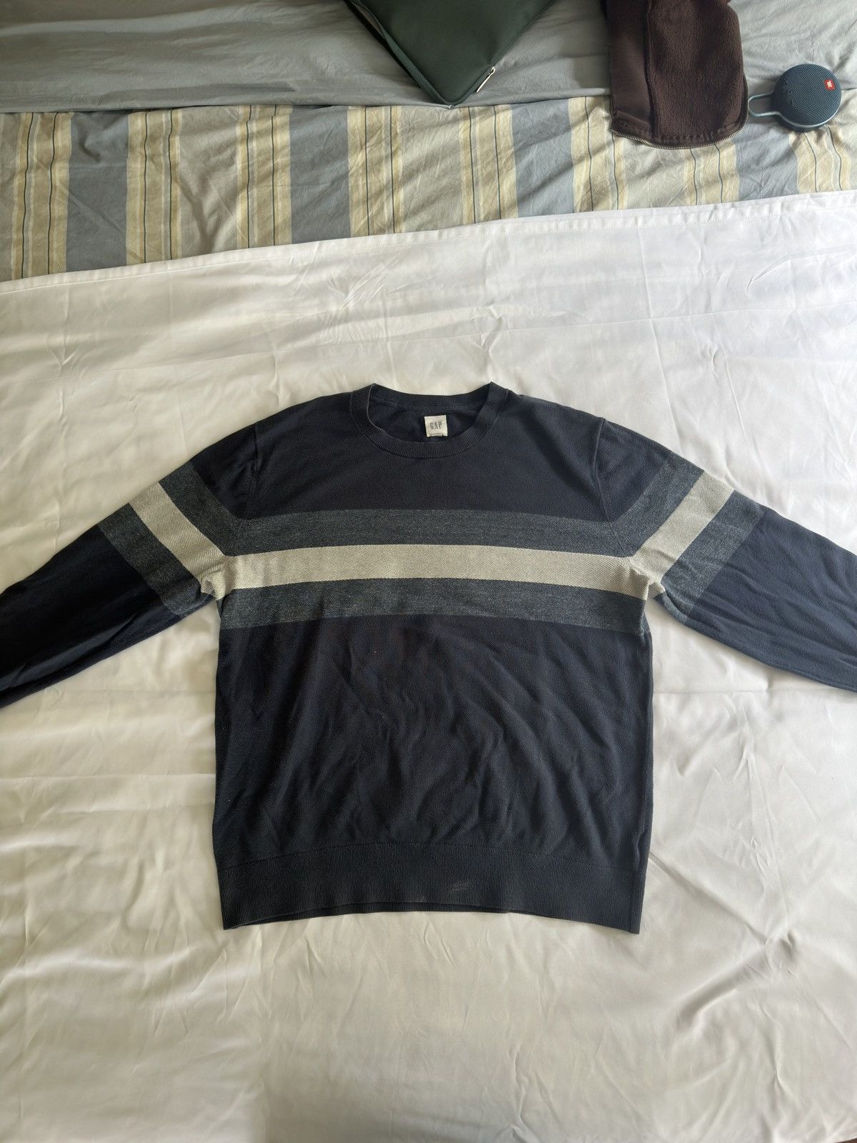 Gap Vintage Blue Stripped Gap Crewneck Size US L / EU 52-54 / 3 - 3 Thumbnail
