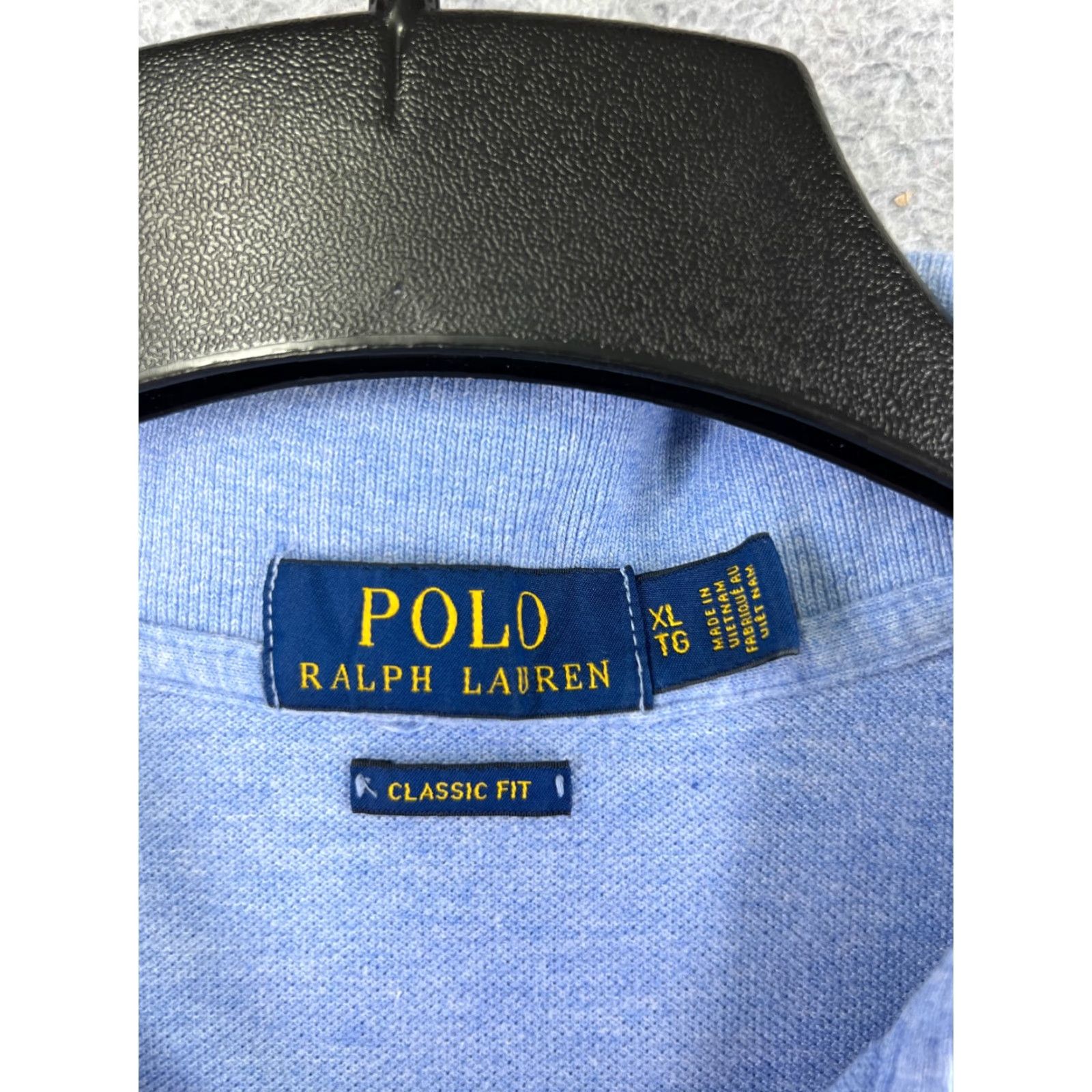 Ralph Lauren VINTAGE Ralph Lauren Polo Shirt Mens XL Blue 100% Cotton Knit Embroidered Logo Button Collar Short Sleeve Casual Modern American Sports Fashion Mens Size US XL / EU 56 / 4 - 7 Thumbnail