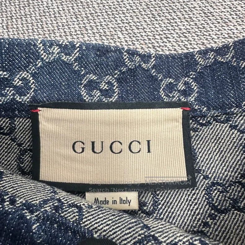 Gucci Gucci Washed logo full print casual denim shorts Size 25" / US 0 / IT 36 - 3 Thumbnail