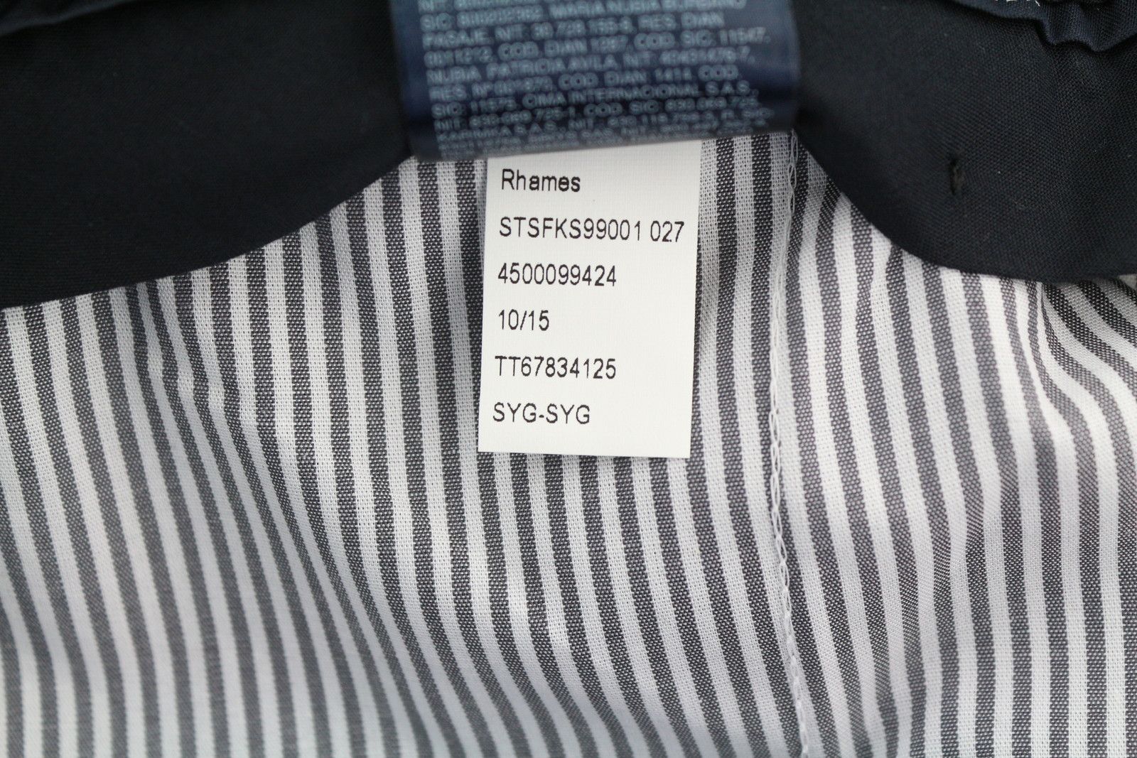 Tommy Hilfiger RHAMES 94 Long Grey Wool Patterned Tapered Leg Pants 85316 Size US 32 / EU 48 - 11 Thumbnail