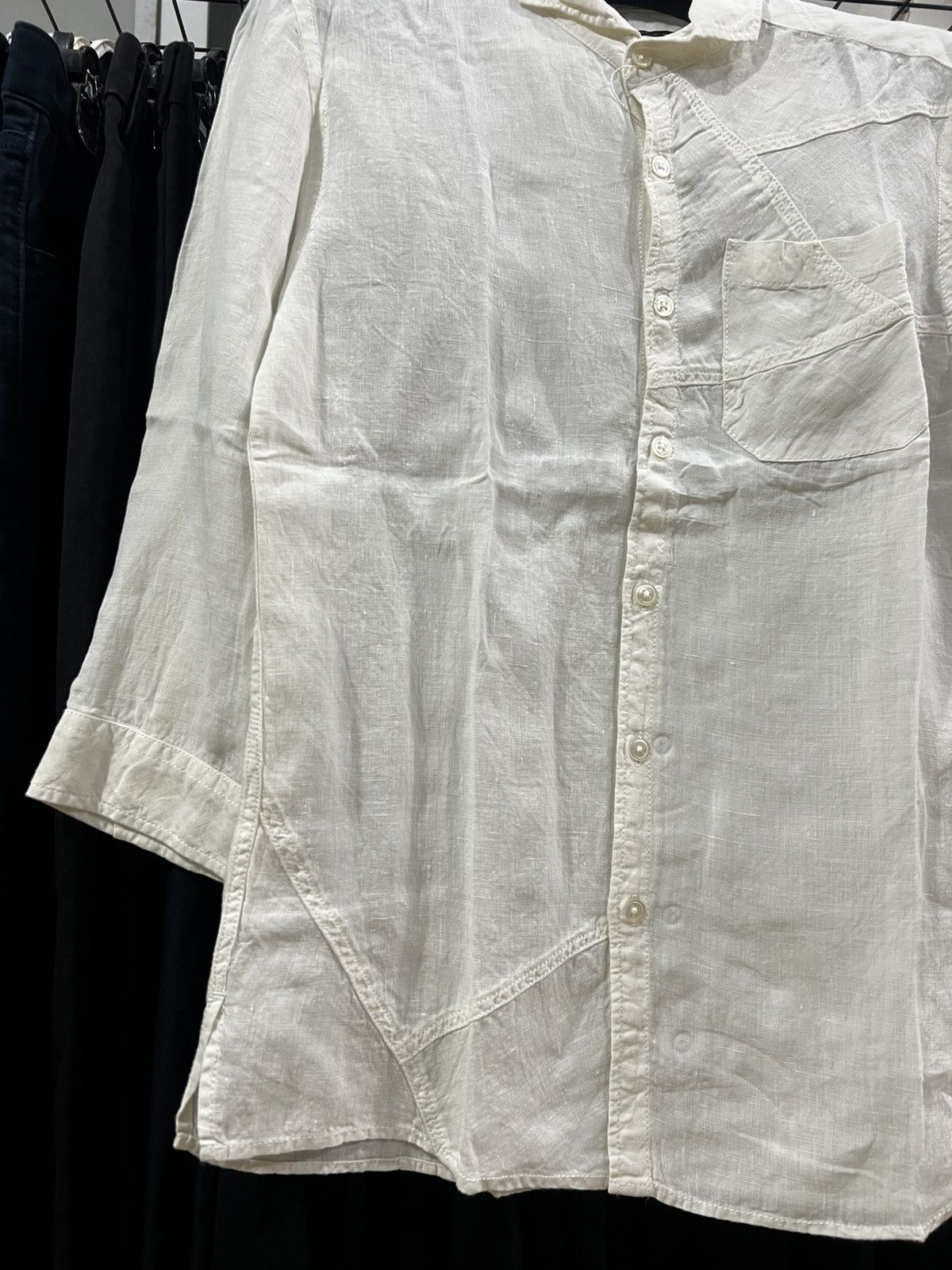 Tornado Mart Tornado Mart Linen White Shirt Size US M / EU 48-50 / 2 - 4 Thumbnail