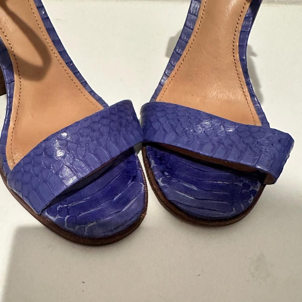 Coach COACH Lexey Snakeskin Chunky Open Toe Sandals Marine Blue 8 Size US 8 / IT 38 - 3 Thumbnail