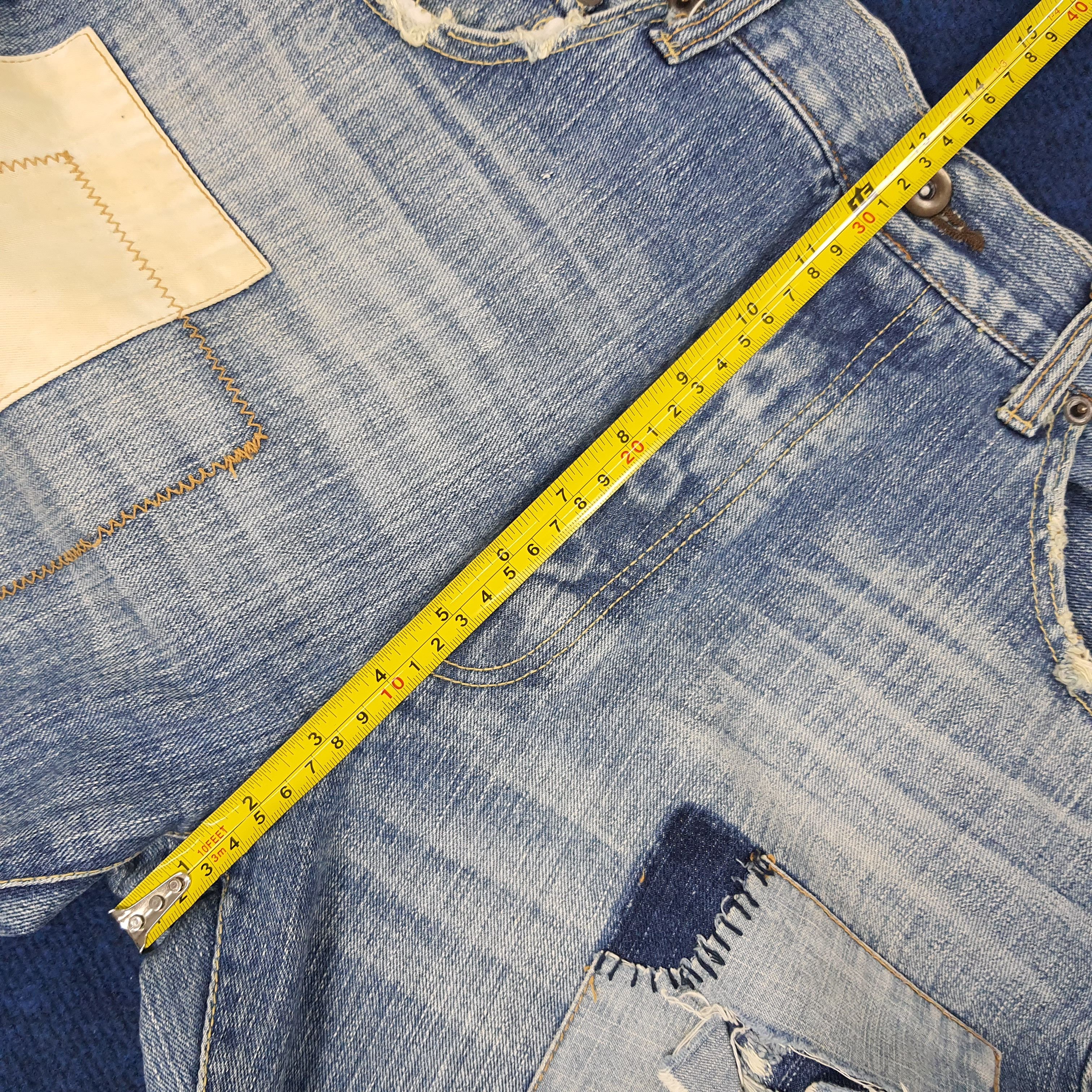 Designer × Vintage Vintage Exhibitionist Patchwork Design Denim Jeans Size US 32 / EU 48 - 12 Thumbnail