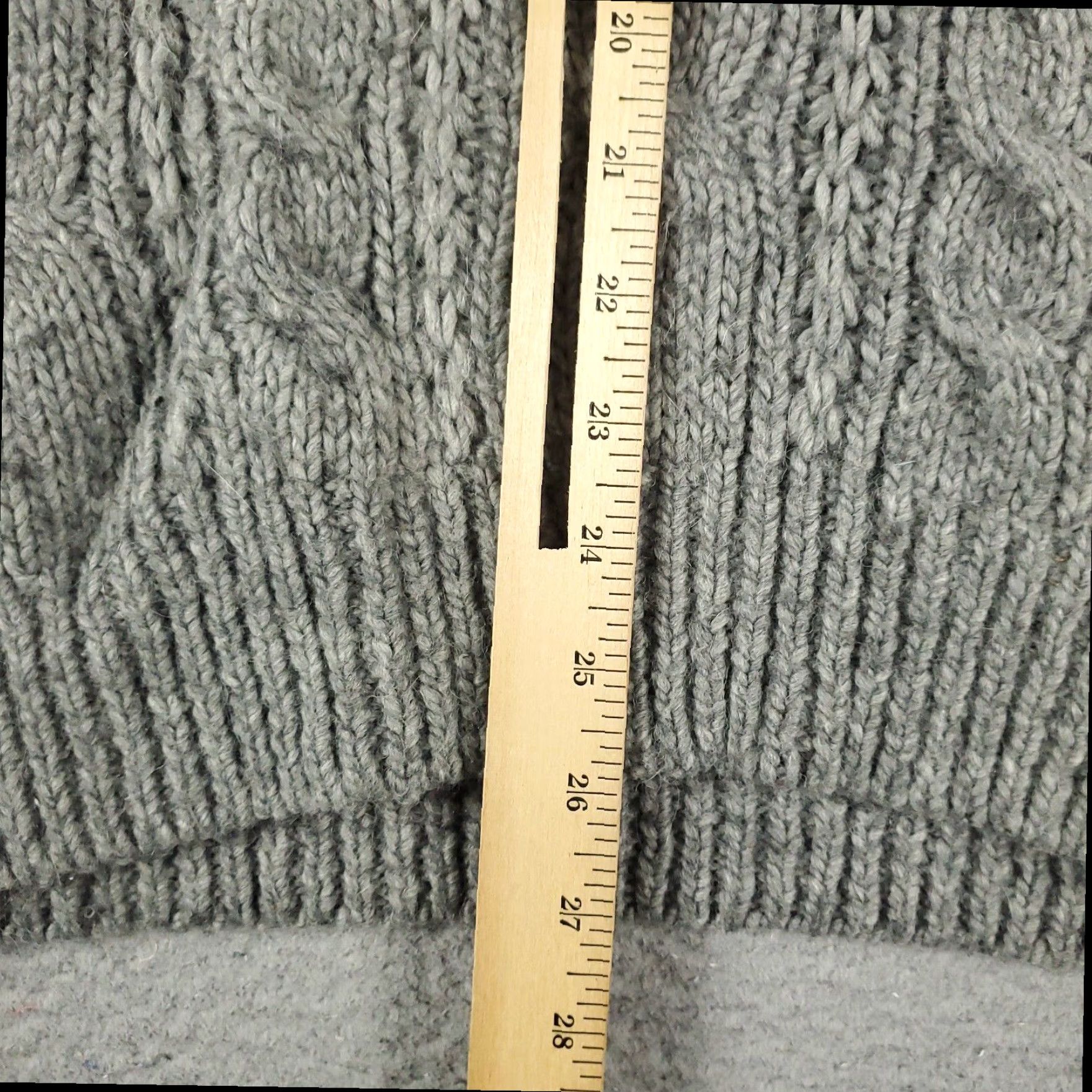 Abercrombie & Fitch Abercrombie Fitch Womens Medium Gray Cable Knit Sweater Size M / US 6-8 / IT 42-44 - 6 Thumbnail