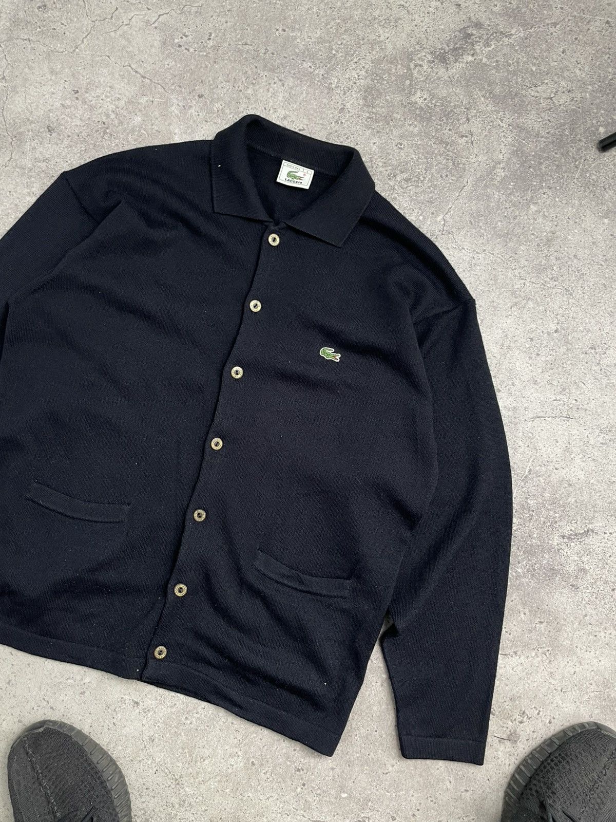 Lacoste × Vintage Vintage 90s Lacoste cardigan sweater Size US M / EU 48-50 / 2 - 2 Thumbnail