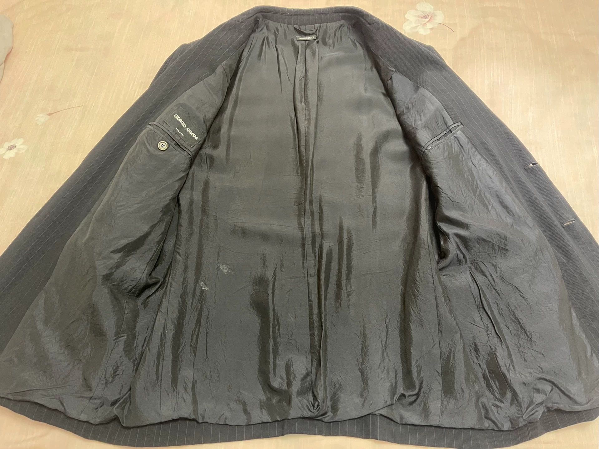 Armani Armani Basic Suit Men's Black Regular Fit 50 Size 50R - 3 Thumbnail
