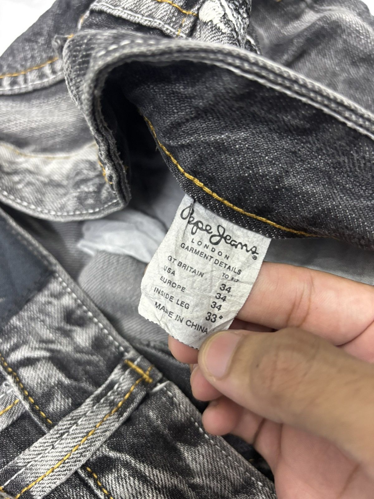 Hysteric Glamour × JNCO × Pepe Jeans 🔥VINTAGE PEPE JEANS BAGGY JEANS EMBROIDERY DISTRESSED DENIM Size US 36 / EU 52 - 13 Thumbnail